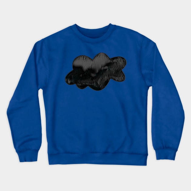 Cloud shape in black and grey Crewneck Sweatshirt by FlossOrFi